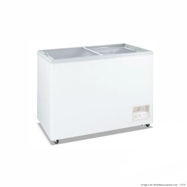 Thermaster WD-520F 520L Chest Freezer with Glass Sliding Lids for Retail Display