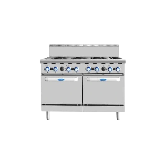 CookRite AT80G8B-O 8 Burner Gas Cooktop & Oven – NG / LPG | Ideal for Commercial Kitchens commercial kitchen equipment