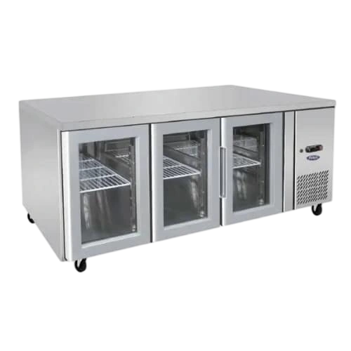 Atosa EPF3731 Three-Door Glass Cooling Workbench Fridge – 1795mm