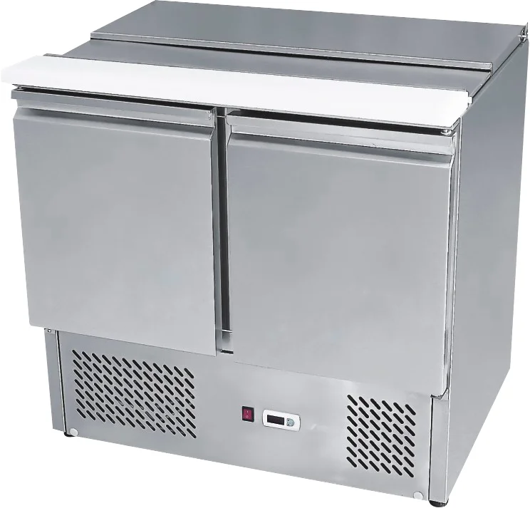 Atosa ESL3800 2-Door Sliding Lid Pizza Prep Fridge - 900mm commercial kitchen equipment