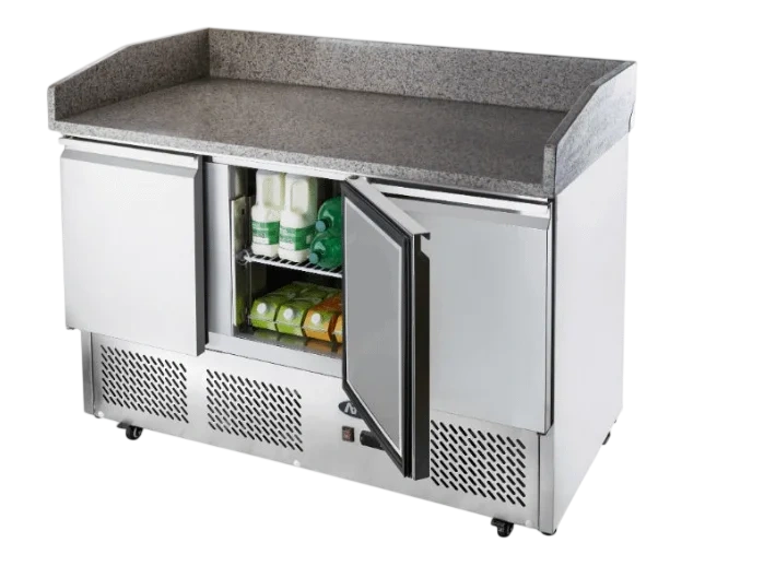 Atosa ESL3852 3-Door Pizza Prep Fridge – 1365mm Marble Top commercial kitchen equipment
