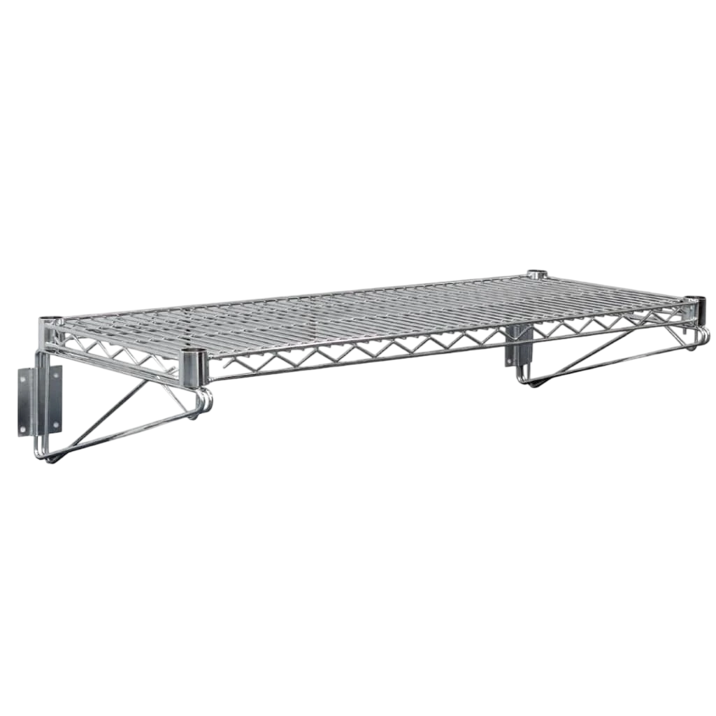 Vogue U200 Steel Wire Wall Shelf – 610mm / 30kg Load / Chrome Finish commercial kitchen equipment