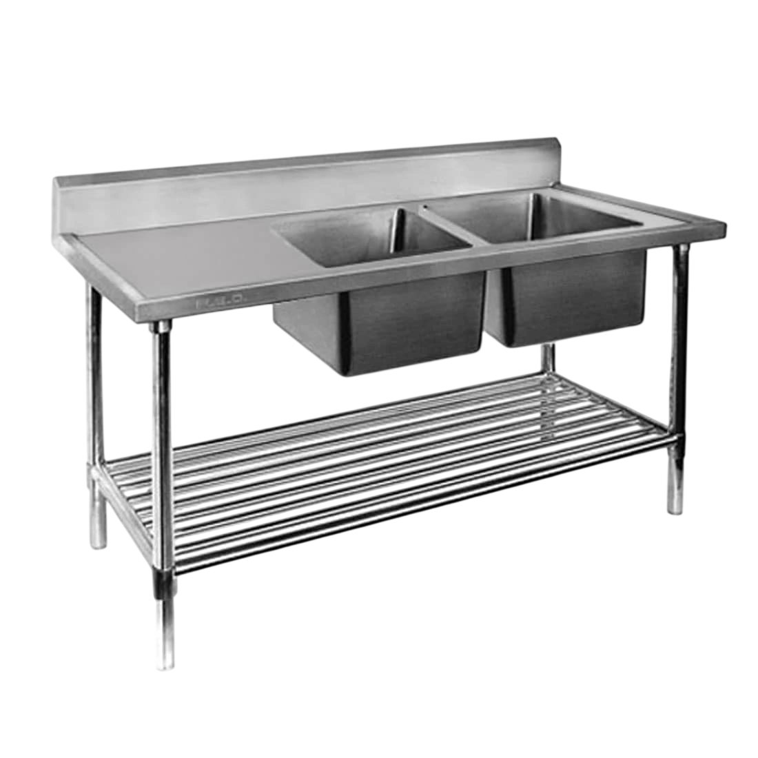 FED DSB6-1500R/A Double Sink Bench – Right Side, 1500mm | SUS304 commercial kitchen equipment