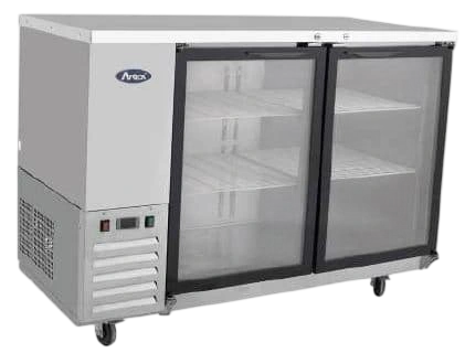 Atosa MBB48G 2 Glass Door Back Bar Fridge – 365L, 1200mm commercial kitchen equipment