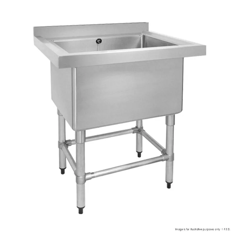 FED 770-6-SSB Stainless Steel Single Deep Pot Sink – 770×600×900 mm
