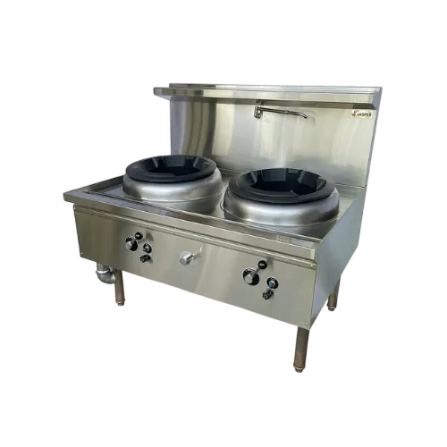 Jasper JA-2CB Double Wok Range – 180MJ Chimney Burner, NG / ULPG commercial kitchen equipment