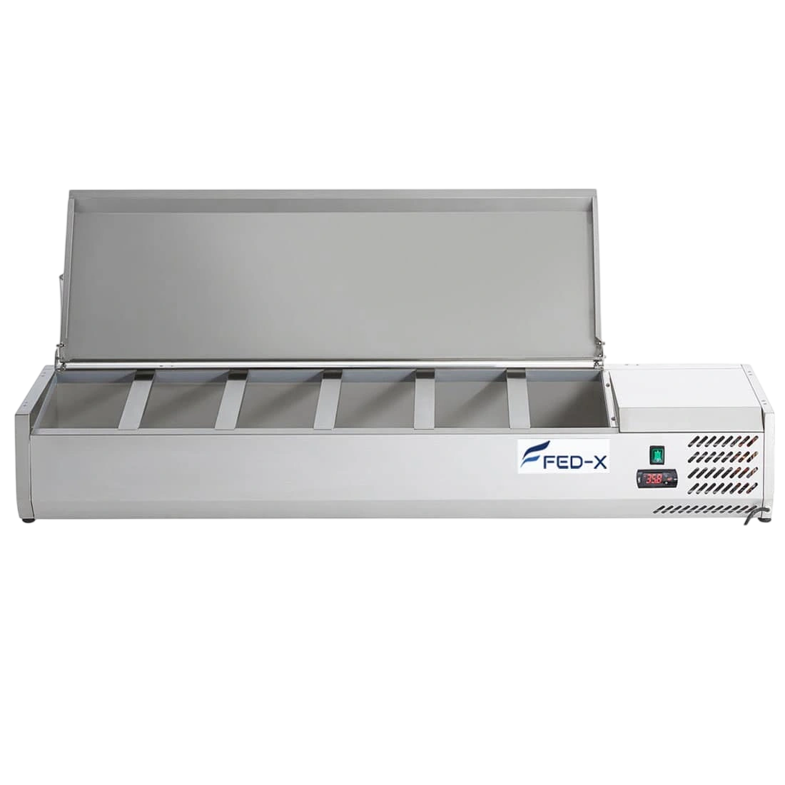 FED-X Salad Bench with Stainless Steel Lid - XVRX1500/380S commercial kitchen equipment