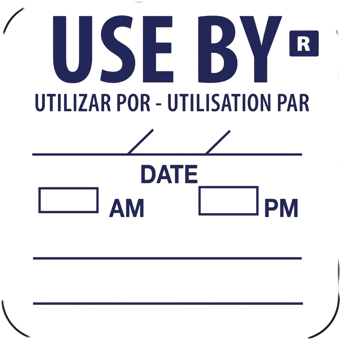 Hygiplas E150 Removable Use by Food Prep Label 1'' (Roll 1000)
