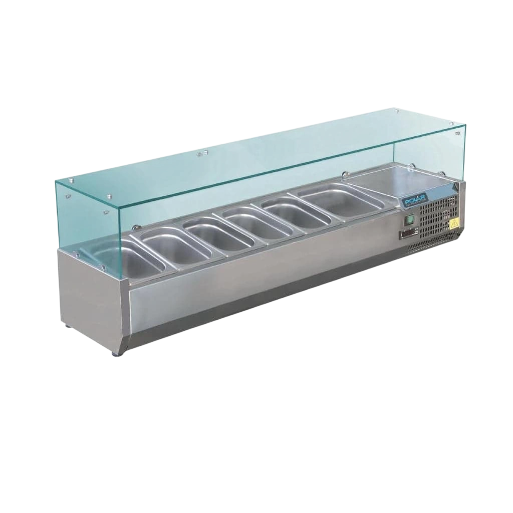 Polar G-Series Countertop Prep Fridge 5x GN 1/3 & 1x GN 1/2 commercial kitchen equipment