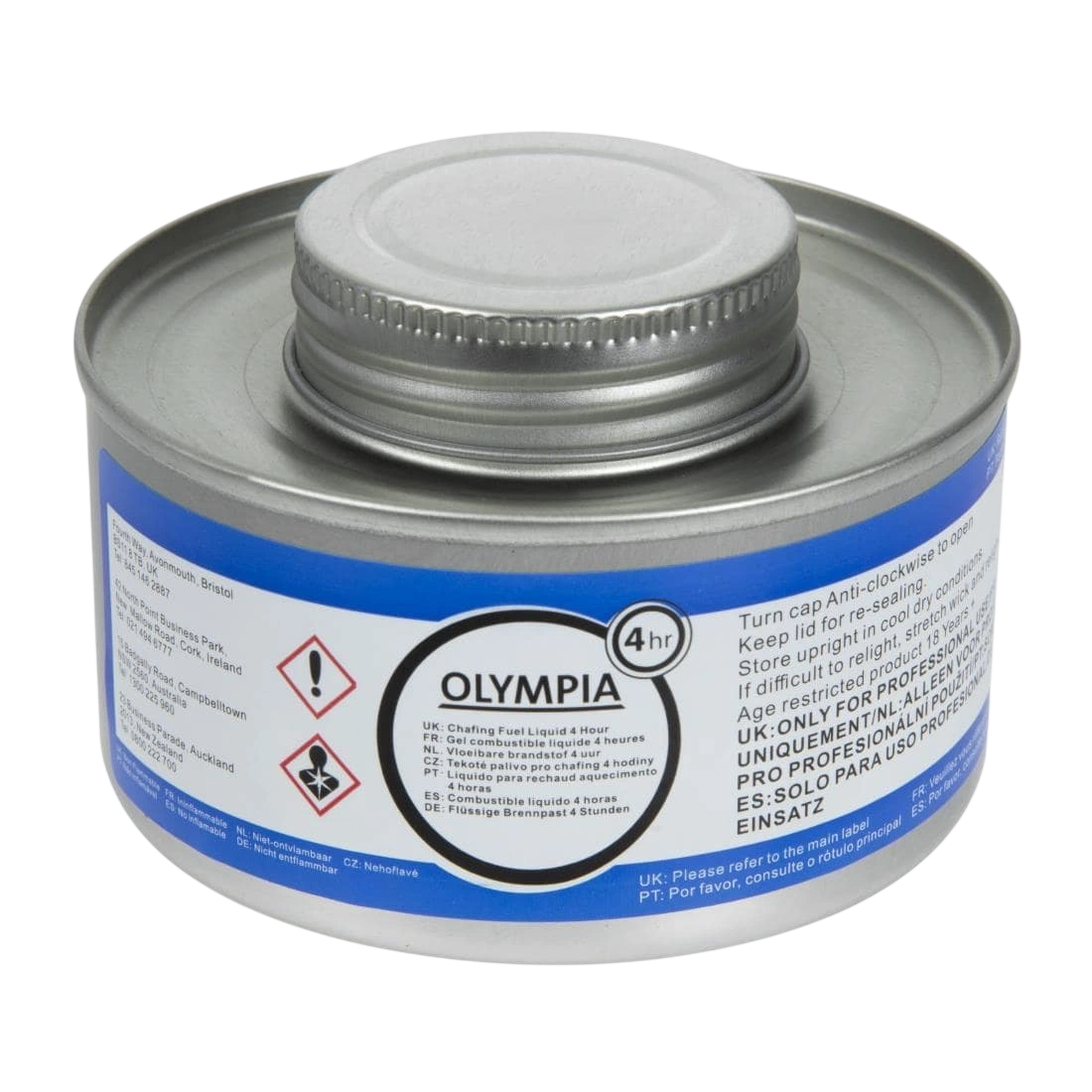 Olympia Chafing Liquid Fuel 4 Hour (Pack 12) commercial kitchen equipment