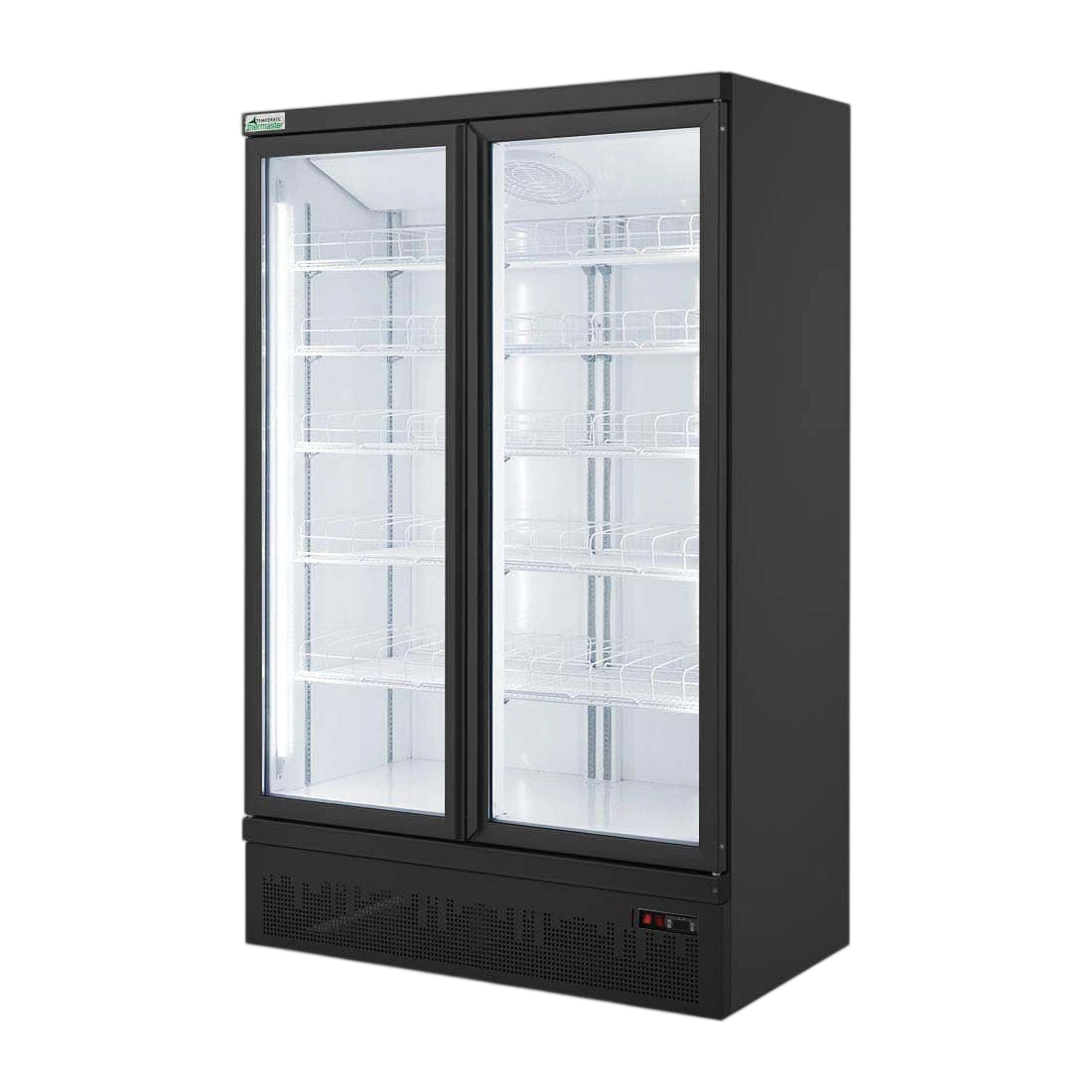 Thermaster LG-1000BGBM Double Door Black Supermarket Fridge – 1000L commercial kitchen equipment