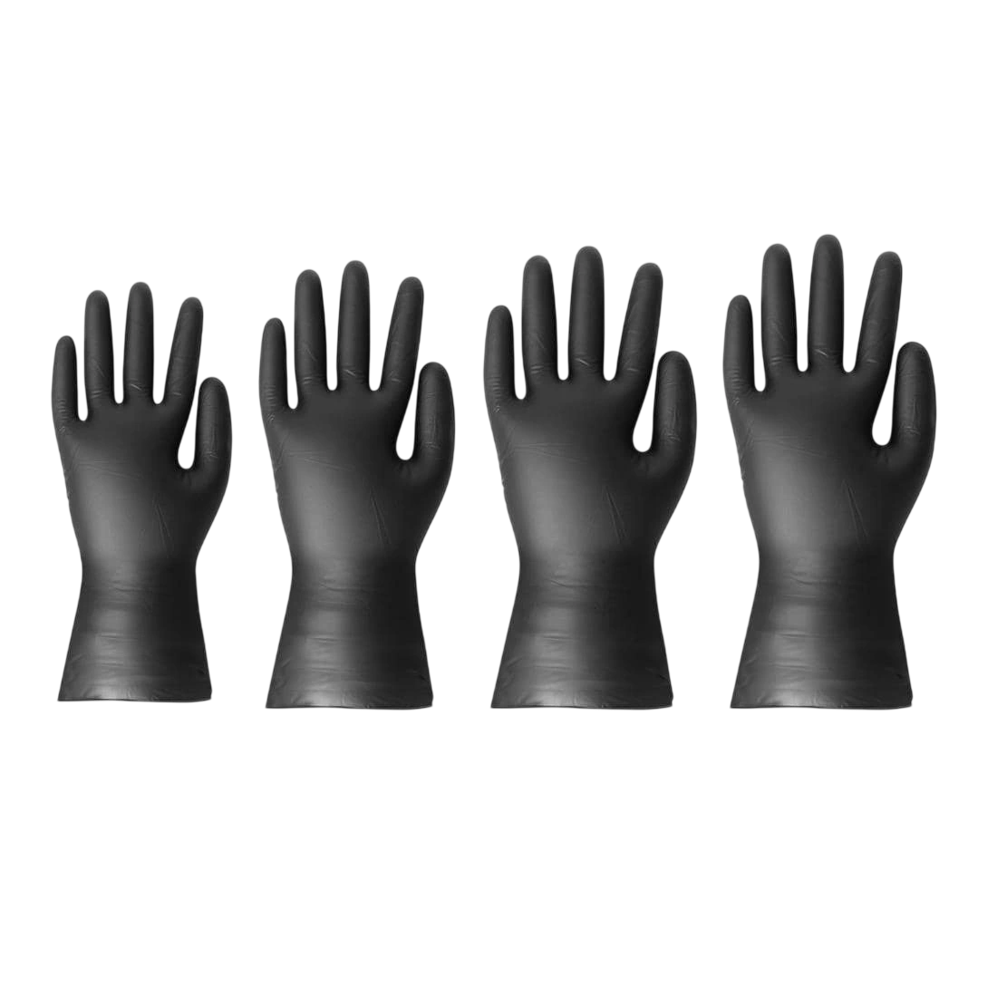 Hygiplas FJ748 Vinyl Black Powder Free Gloves – 100 Pack / Size S-XL