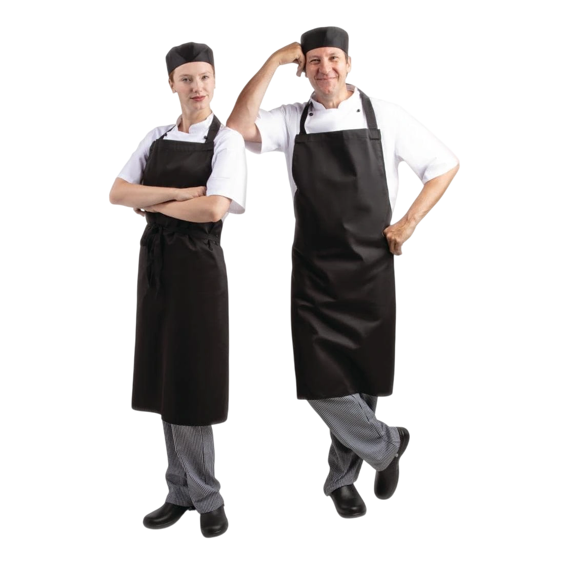 Whites A279 Bib Apron Polycotton Black