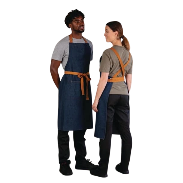 Southside X-Cross Back Apron Blue Denim D984 commercial kitchen equipment