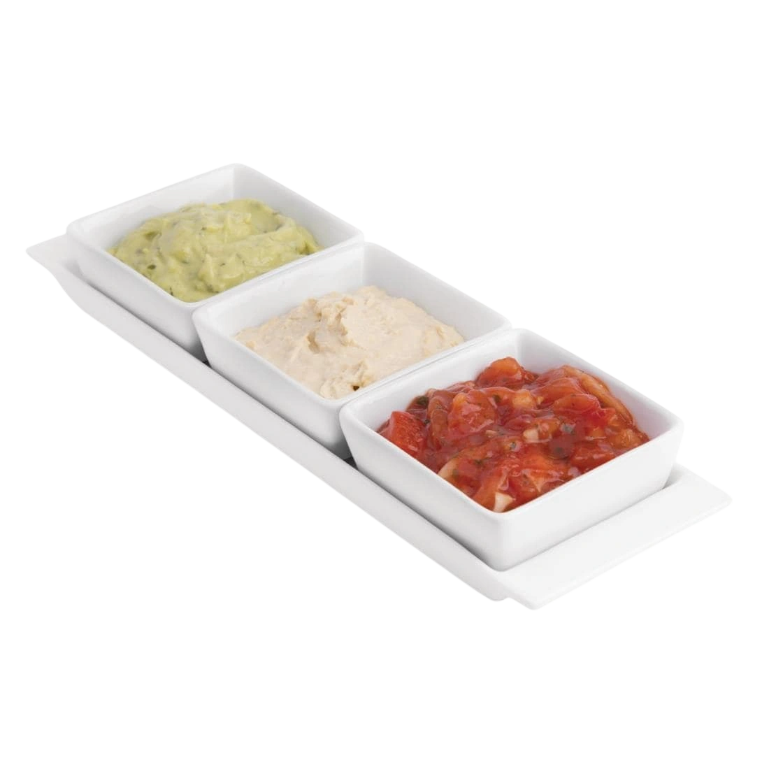 Olympia Whiteware 3 Section Dishes with Plate - 300x90mm (Box 2) commercial kitchen equipment