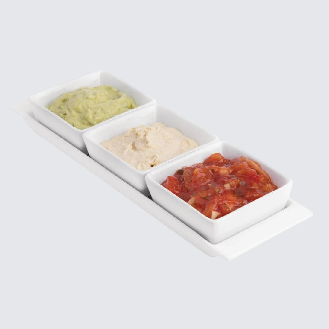 Olympia Whiteware 3 Section Dishes with Plate - 300x90mm (Box 2) commercial kitchen equipment