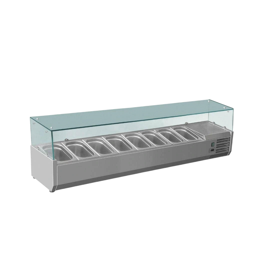 FED-X XVRX1800/380 Flat Glass Salad Bench | 1800mm | 8 x GN 1/3 commercial kitchen equipment