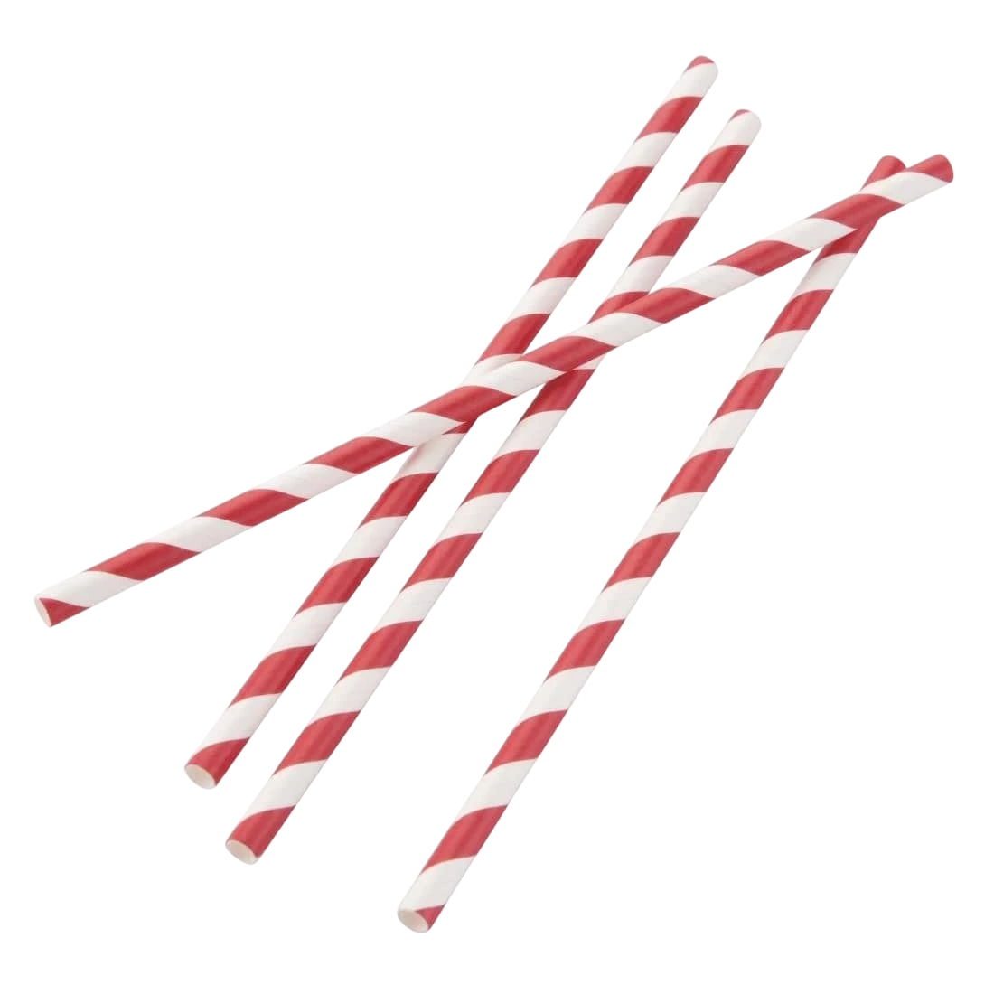 Fiesta Compostable FP442 Wrapped Paper Straw Red & White – 6mm