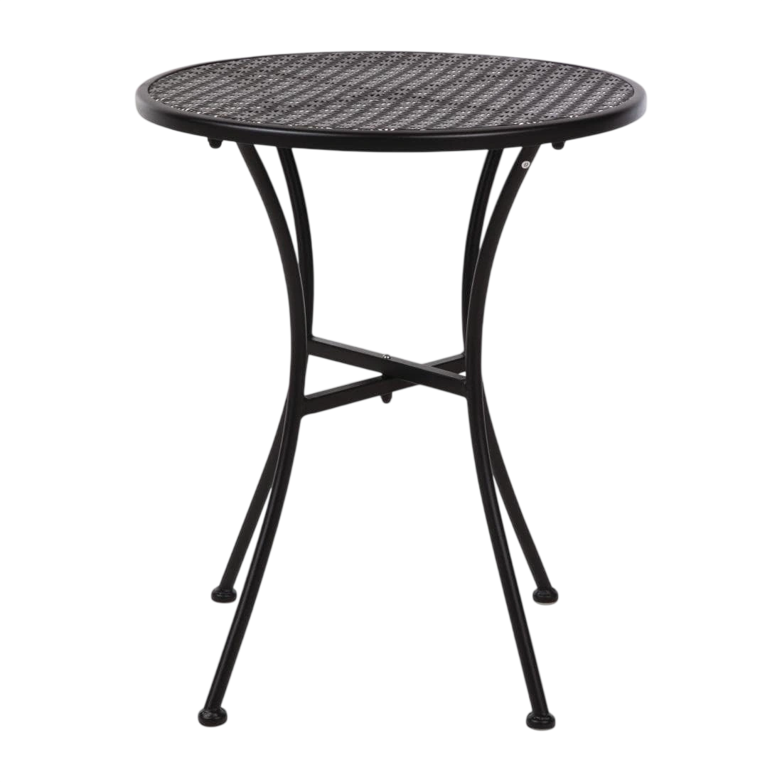 Black Steel Patterned Bistro Table 600mm Round commercial kitchen equipment