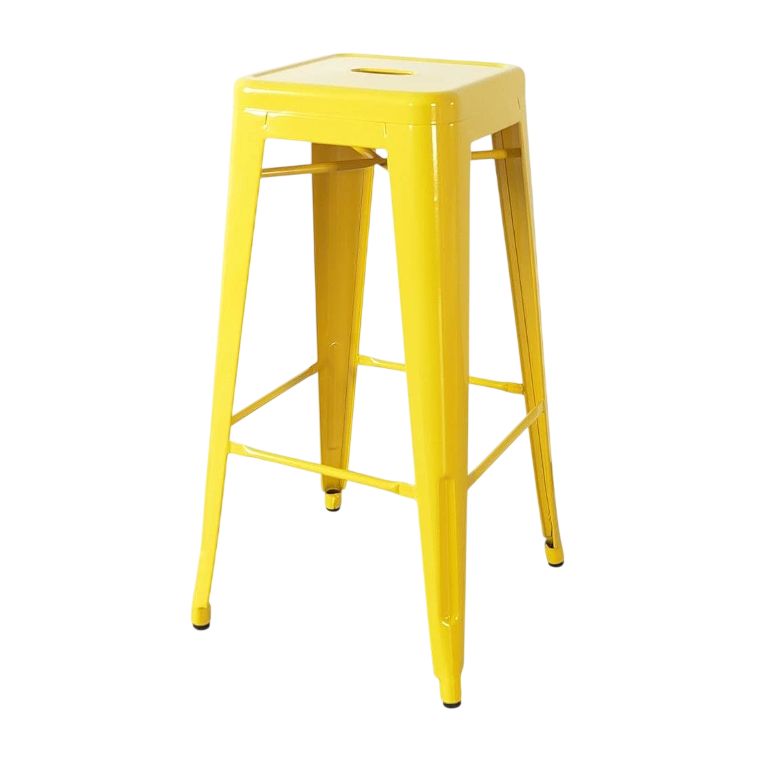 Bolero CH999 Yellow Steel High Stools – Pack of 4 | Bistro Indoor/Outdoor Use commercial kitchen equipment