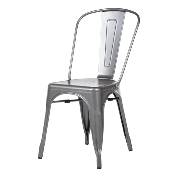 Bolero GL329 Gun Metal Grey Steel Bistro Side Chair – Pack of 4 commercial kitchen equipment