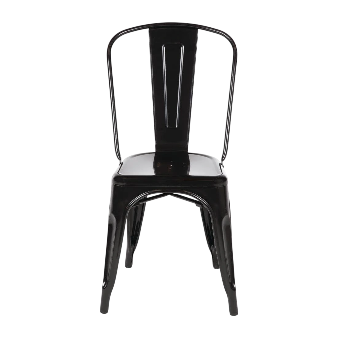 Bolero Black Steel Bistro Side Chair (Pack 4) commercial kitchen equipment
