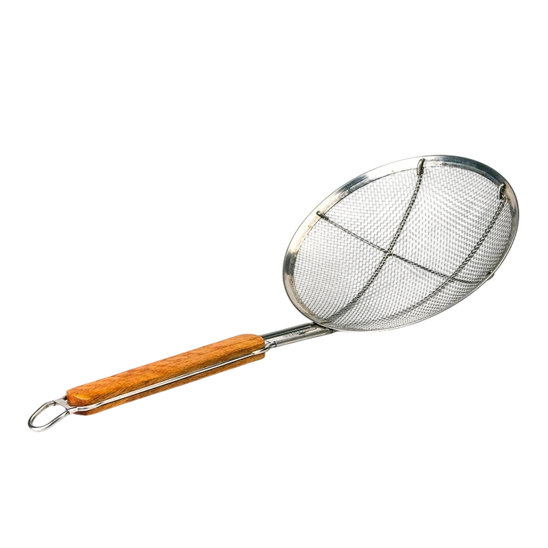 Kitchen Knock 000797 255mm Wooden-Handle Mesh Skimmer