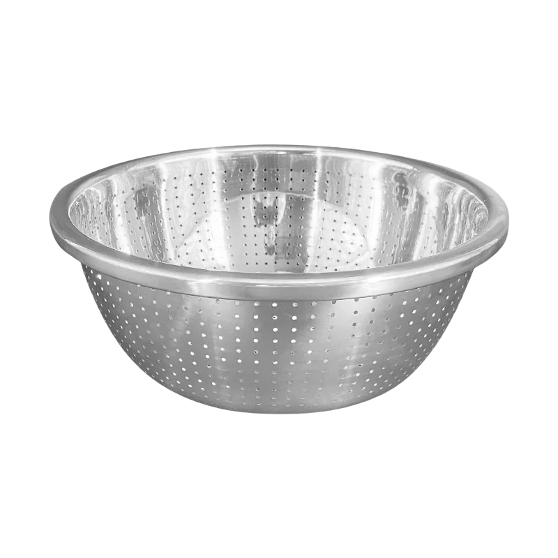 KK Premium 24cm Stainless Steel Colander with Brushed Finish 395908 commercial kitchen equipment