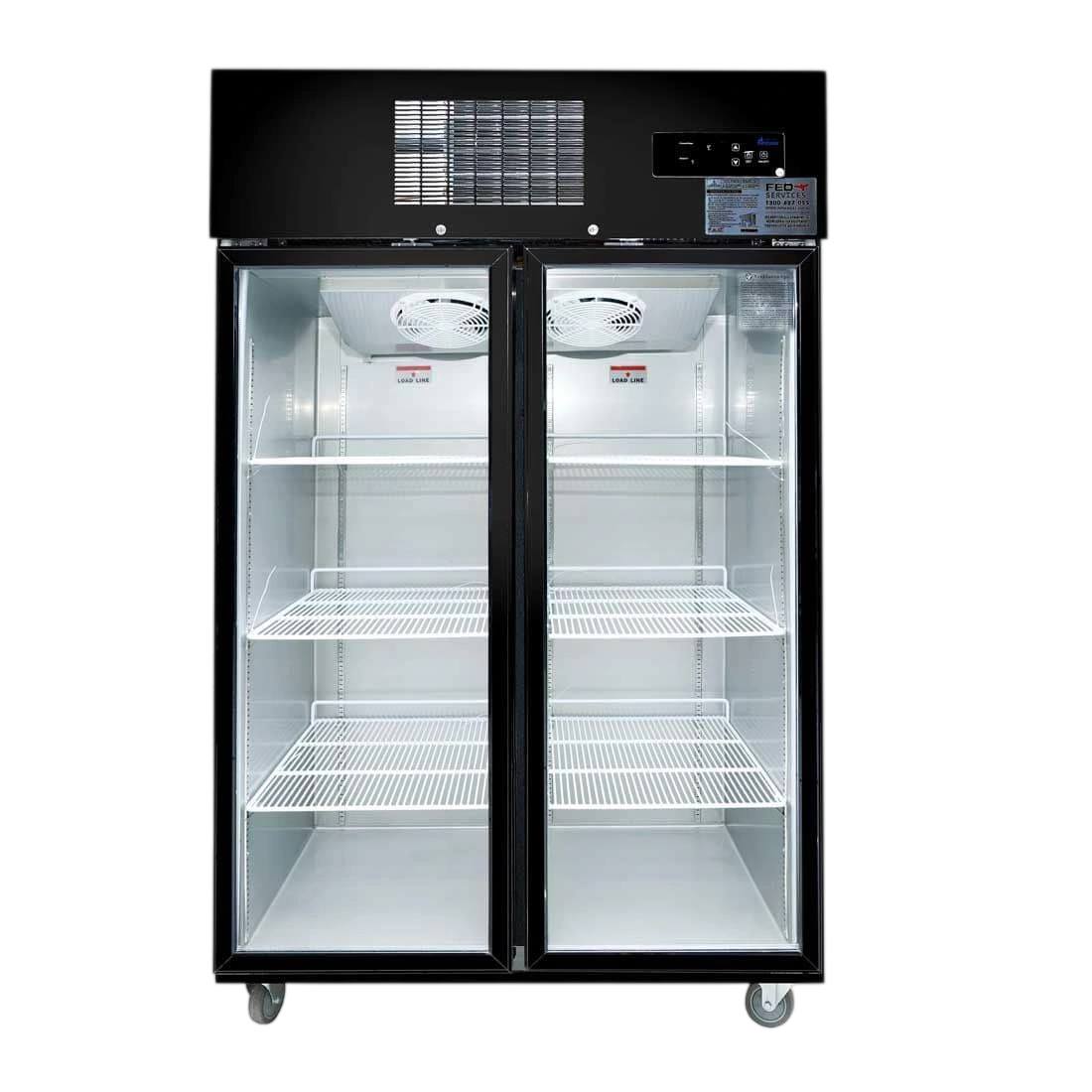 Thermaster SUCG1000B Double Glass Door Fridge – 1000L Black | 2°C–5°C commercial kitchen equipment