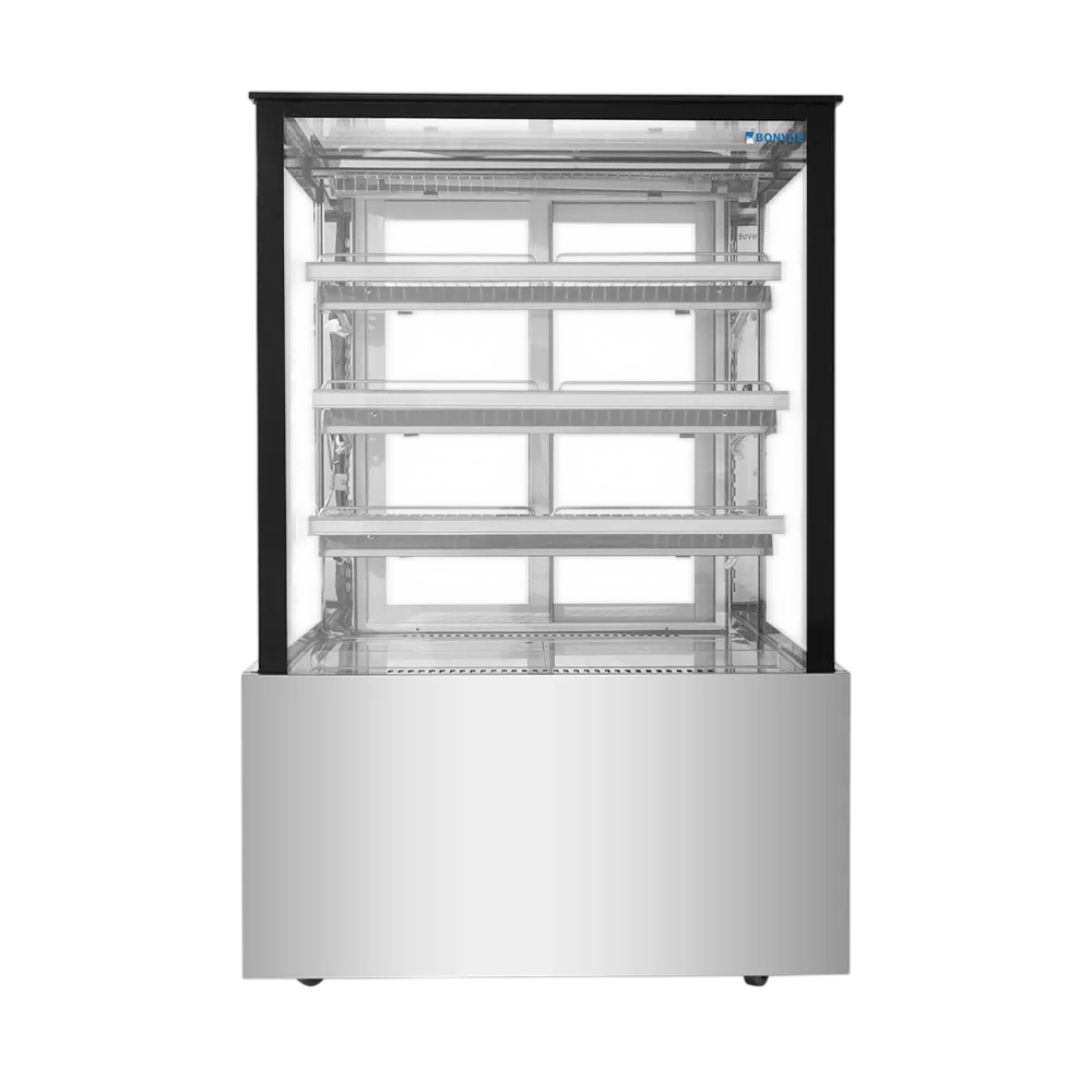 Bonvue H-SL830V Heated Food Display, 900mm, 420L, Black Trim, 4 Shelves