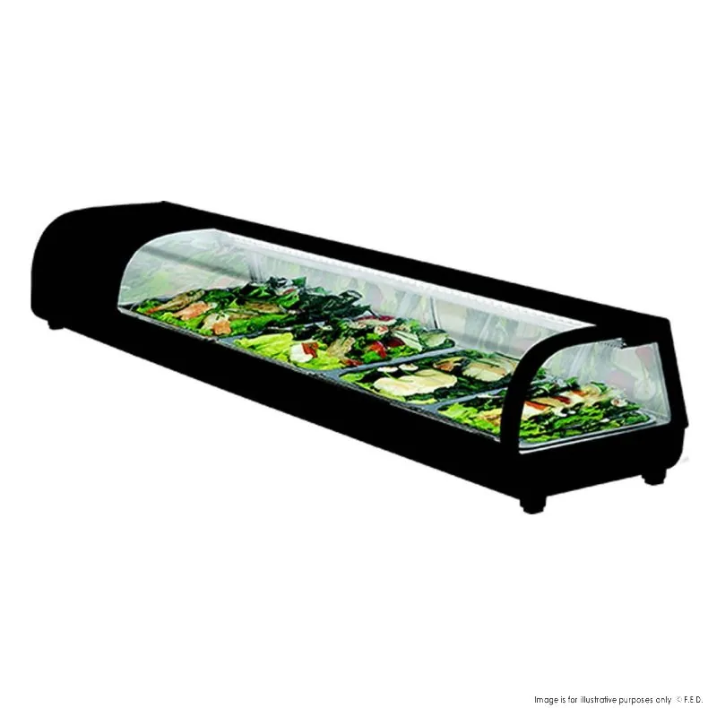 Thermaster SSS7 Sushi Showcase – 7 GN Pan Black Display