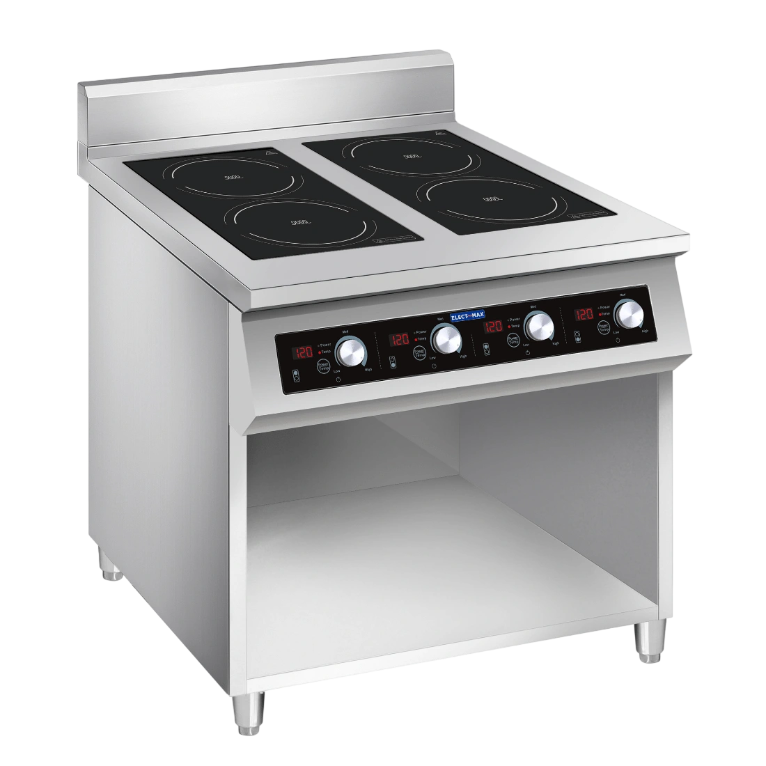 Electmax EIC7-800P Induction 4-Burner Cooker – 4×5kW, Splashback commercial kitchen equipment
