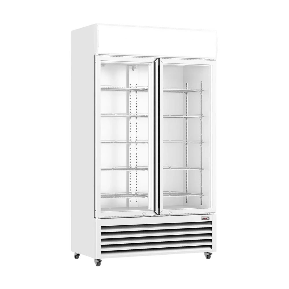Thermaster LG-730P Two Glass Door Upright Drink Fridge with LED Lighting, 730L
