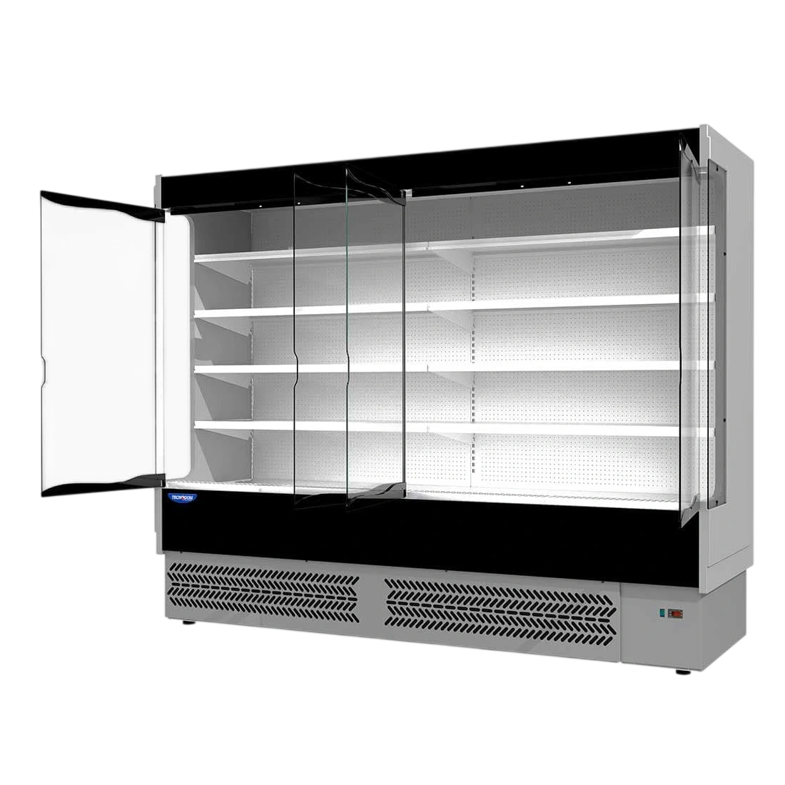 Tecnodom TDVB80-CA-250 Vulcano 4-Door Open Display – 0°C to +4°C commercial kitchen equipment