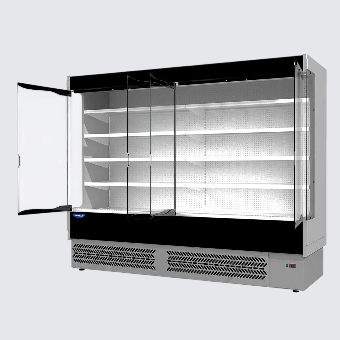 Tecnodom TDVB80-CA-250 Vulcano 4-Door Open Display – 0°C to +4°C commercial kitchen equipment
