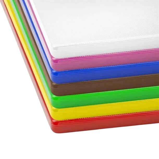 Hygiplas CH047 Colour-Coded Chopping Board Set – 7pcs, LDPE, 450×300×10mm commercial kitchen equipment