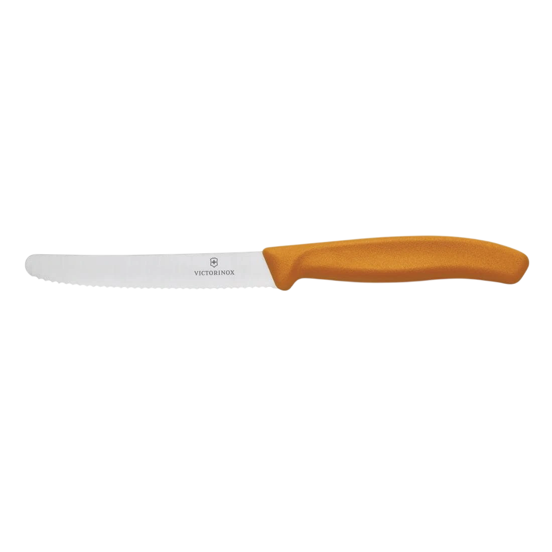 Victorinox FZ377 Wavy Edge Steak & Tomato Knife – 110mm Orange Handle commercial kitchen equipment