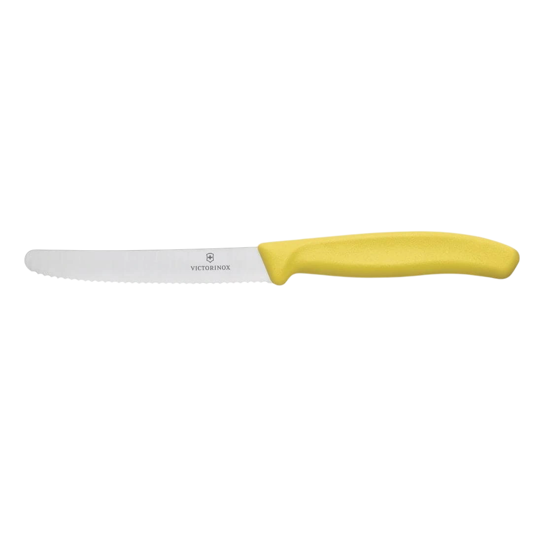 Victorinox Precision Wavy Edge Steak and Tomato Knife - Yellow 11cm commercial kitchen equipment