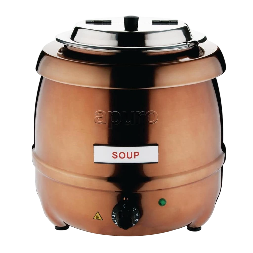 Apuro Copper Finish Soup Kettle - 10Ltr commercial kitchen equipment
