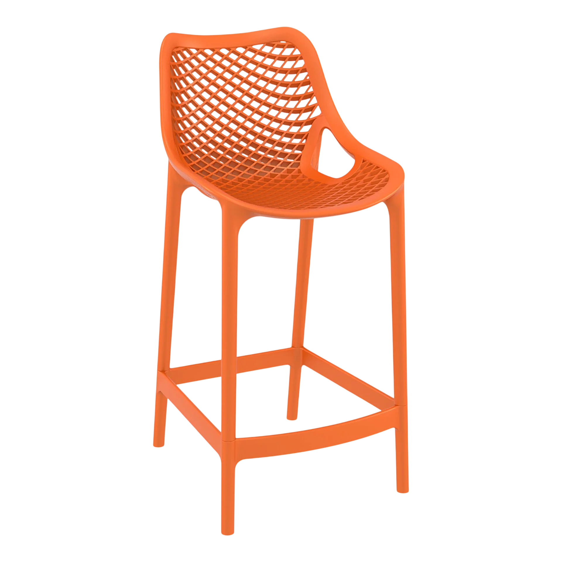 Siesta Air Barstool 65 in Orange - UV-Stabilized Polypropylene | CATAS Certified commercial kitchen equipment