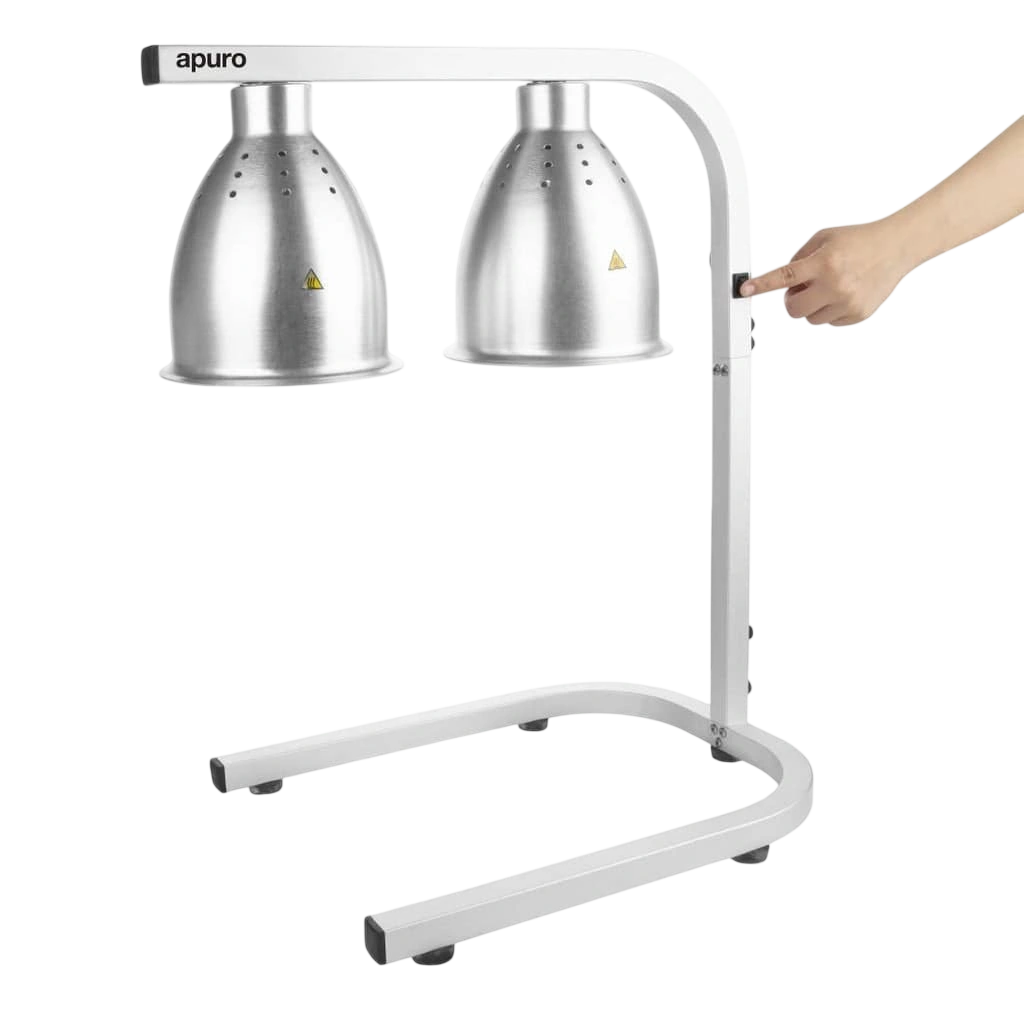 Apuro DF626-A Infrared Food Warmer – Double Lamp, 500W commercial kitchen equipment