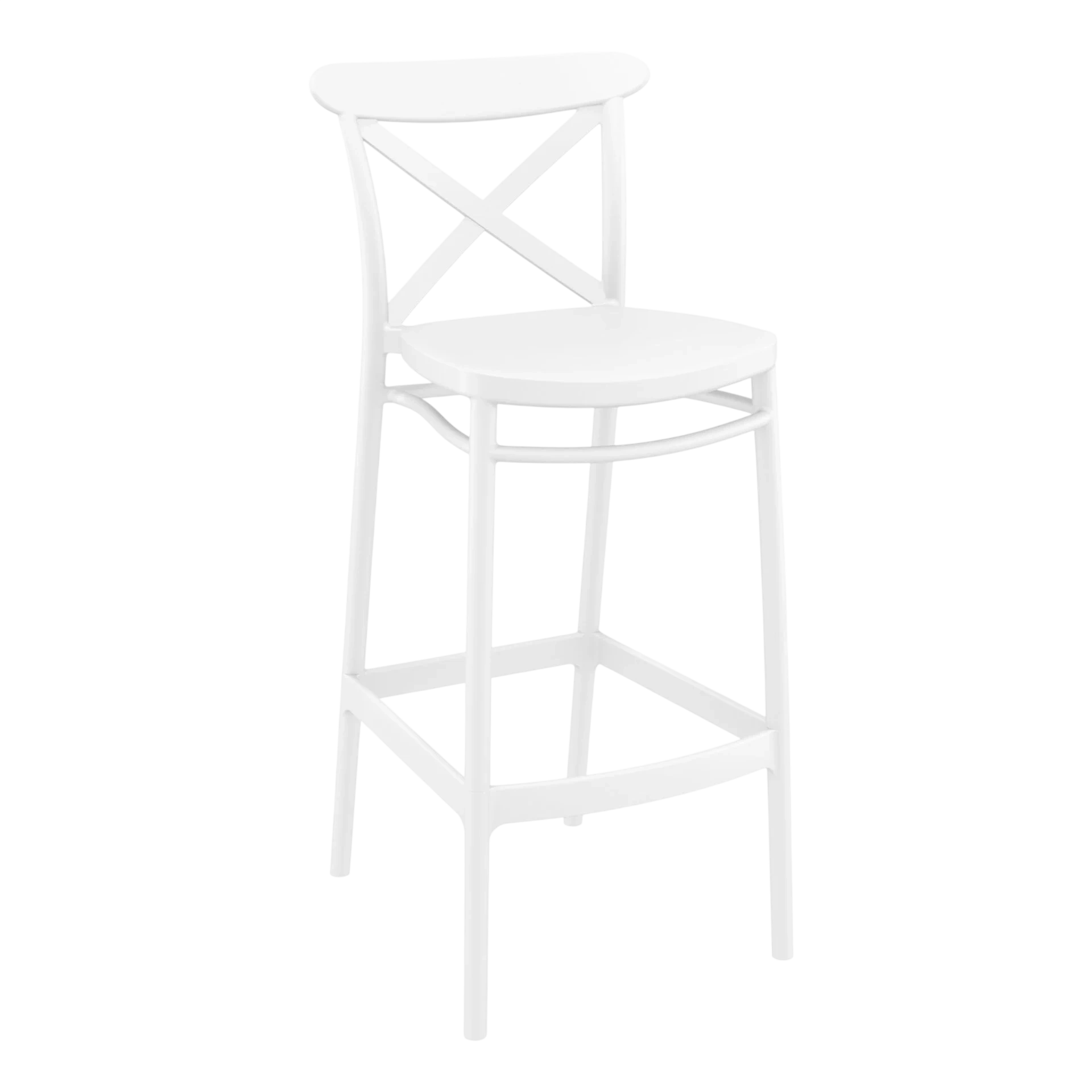 Commercial Grade White Cross Barstool 75 - Heavy Duty Bar Stool by Siesta, Turkey commercial kitchen equipment