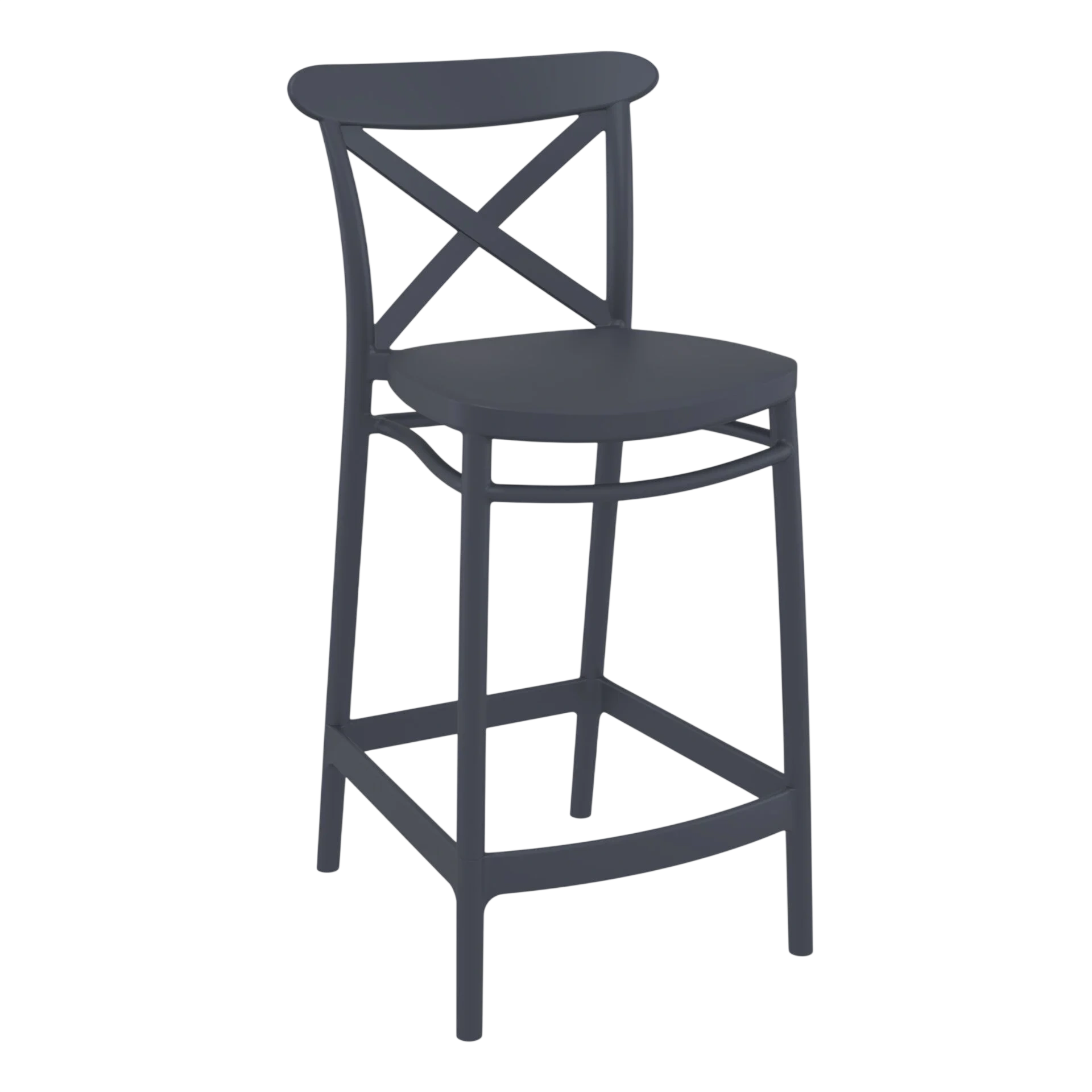 Commercial Grade Anthracite Cross Barstool 65 - Heavy Duty Bar Stool by Siesta, Turkey commercial kitchen equipment
