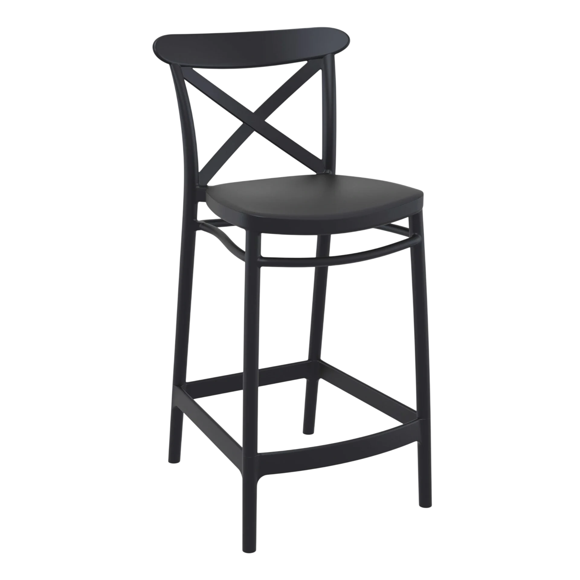 Commercial Grade Black Cross Barstool 65 - Heavy Duty Bar Stool by Siesta, Turkey commercial kitchen equipment