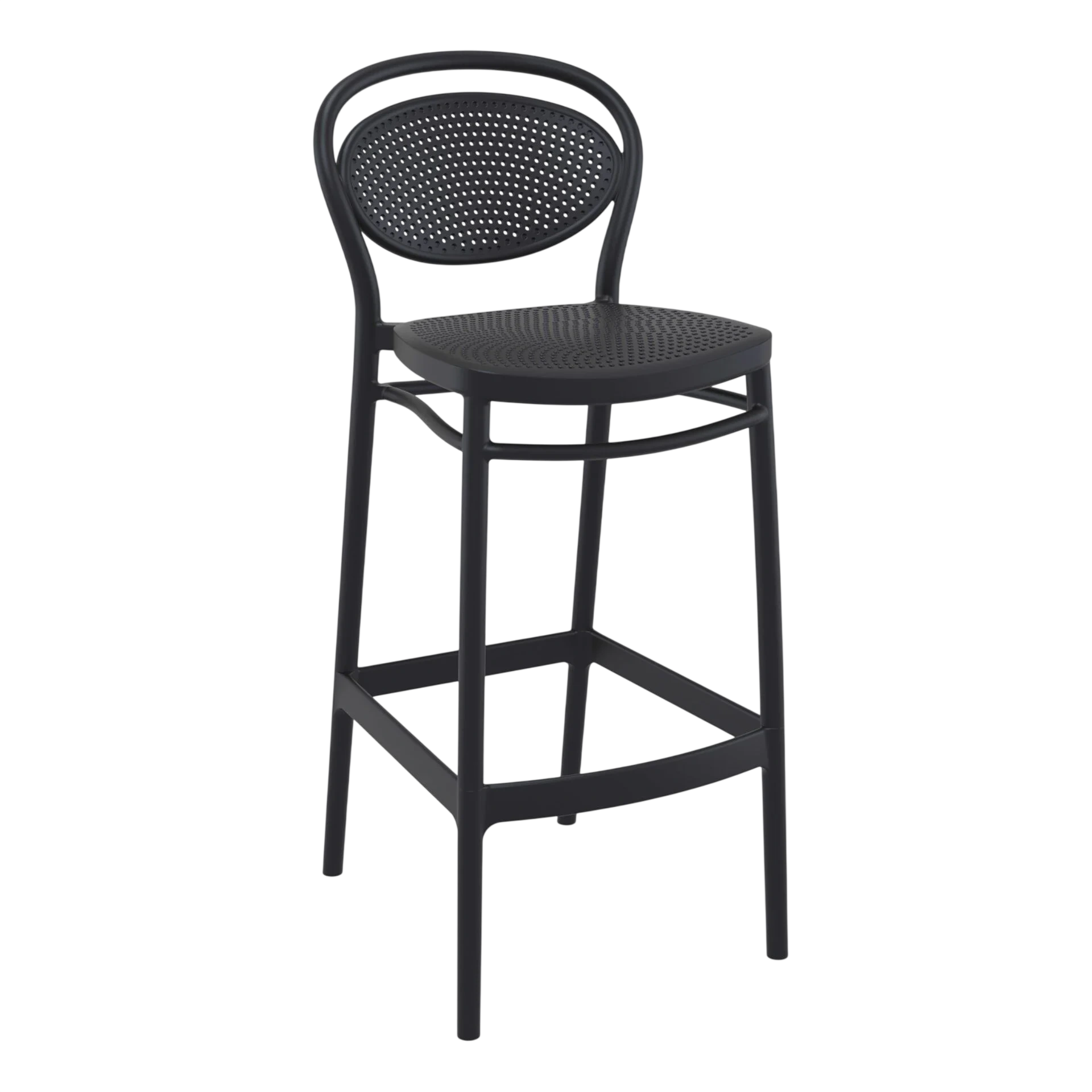 Commercial Grade Black Marcel Barstool 75 - Heavy Duty Bar Stool by Siesta, Turkey commercial kitchen equipment