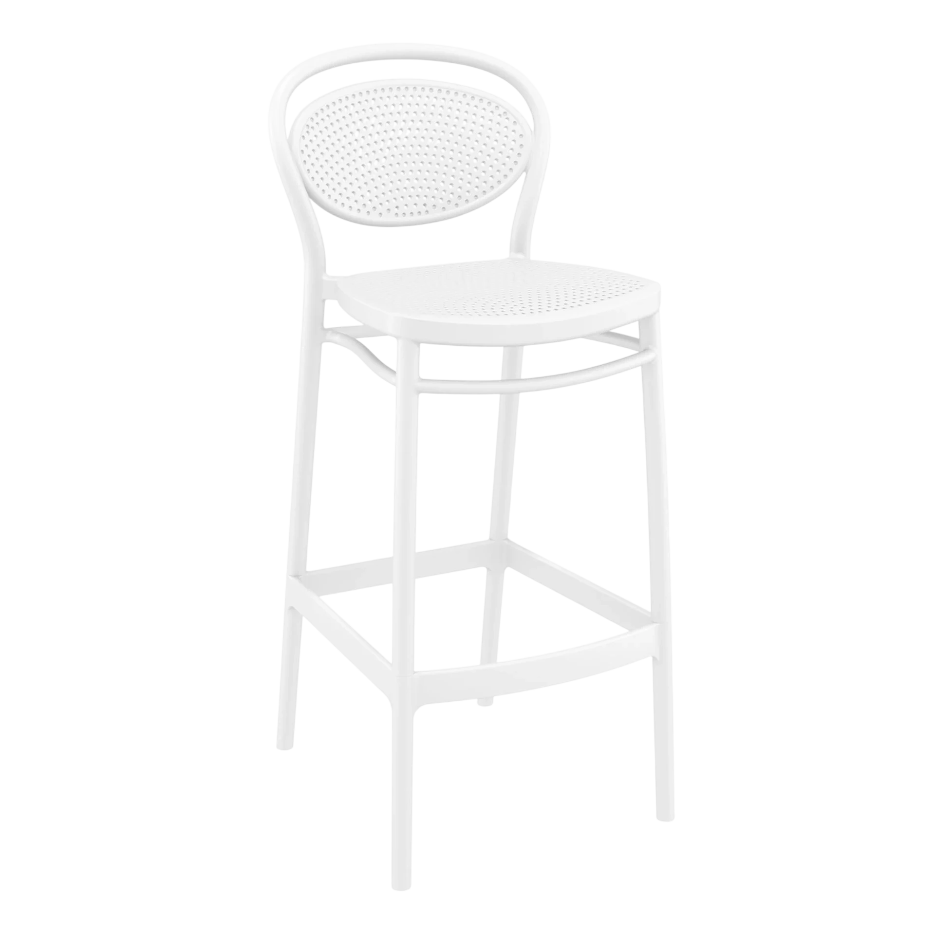Commercial Grade White Marcel Barstool 75 - Heavy Duty Bar Stool by Siesta, Turkey commercial kitchen equipment