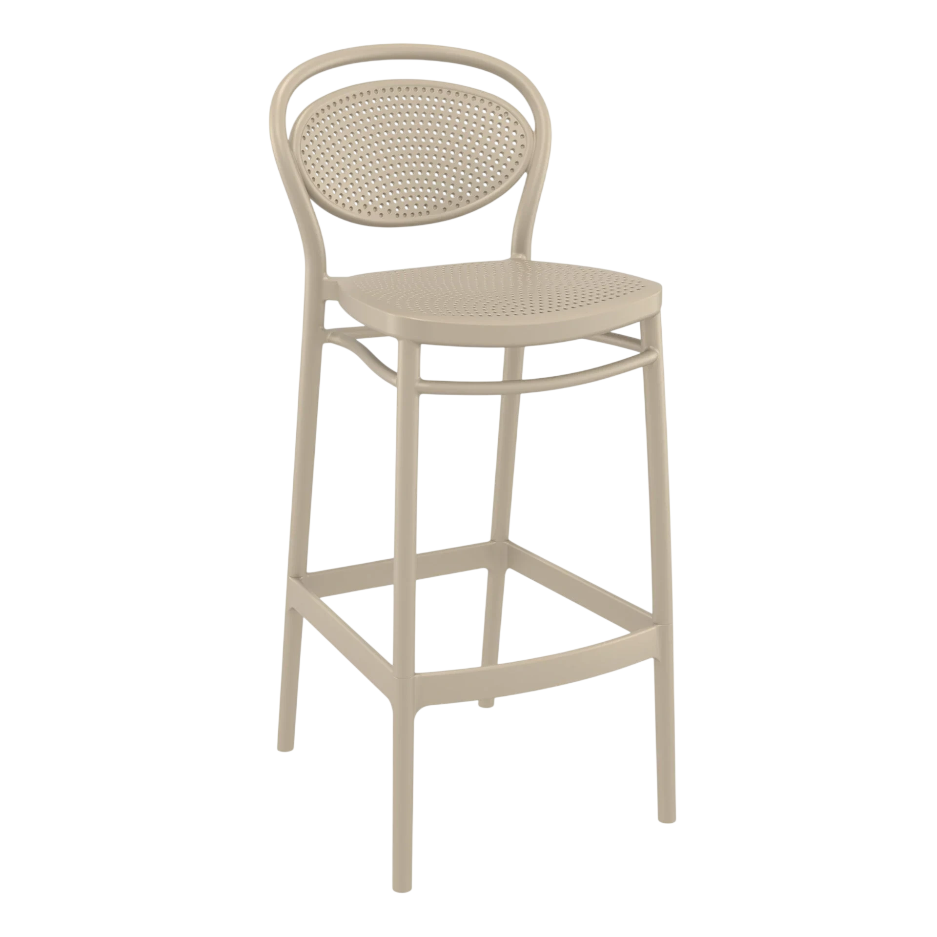 Commercial Grade Taupe Marcel Barstool 75 - Heavy Duty Bar Stool by Siesta, Turkey commercial kitchen equipment