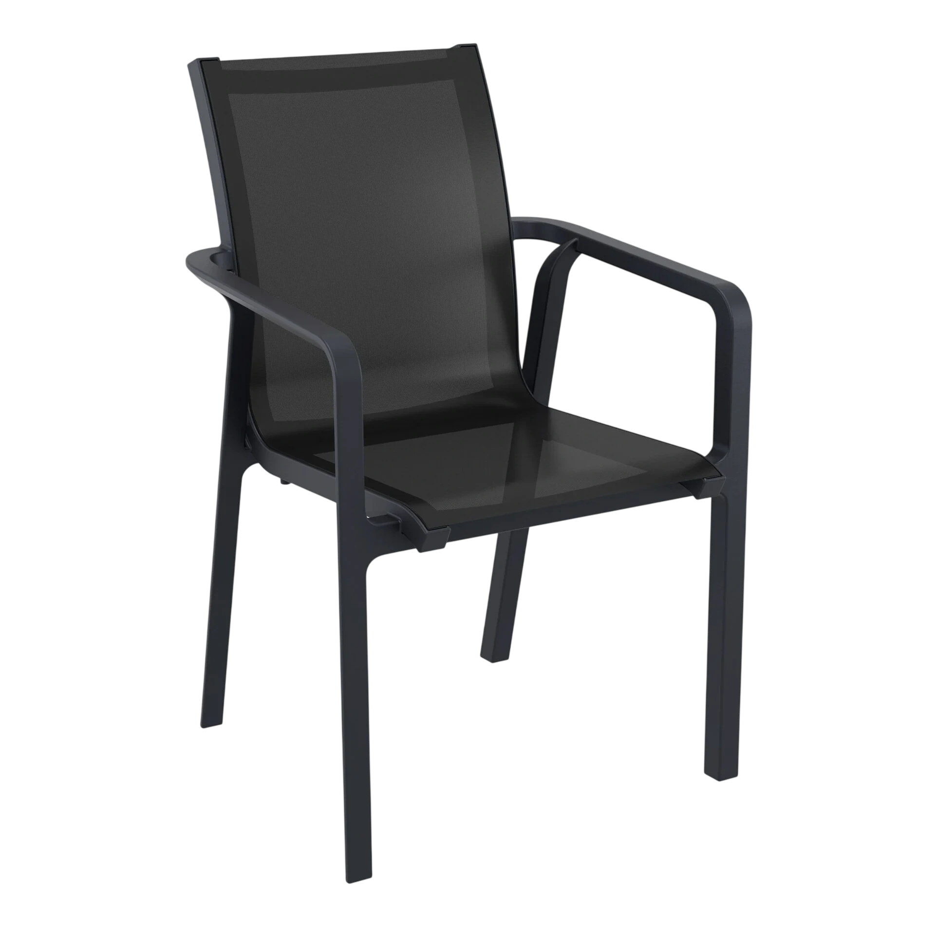 Siesta Pacific Arm Chair - Black/Black commercial kitchen equipment