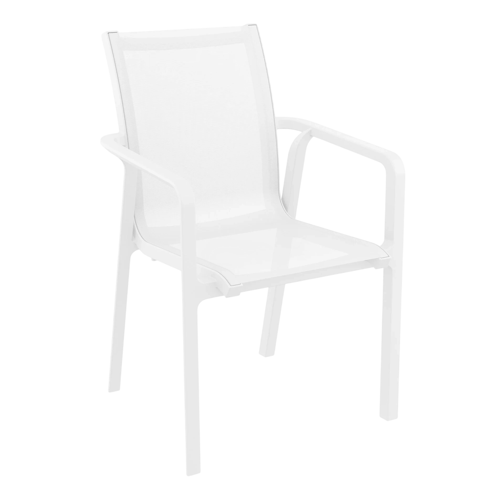 Siesta Pacific Arm Chair - White/White commercial kitchen equipment