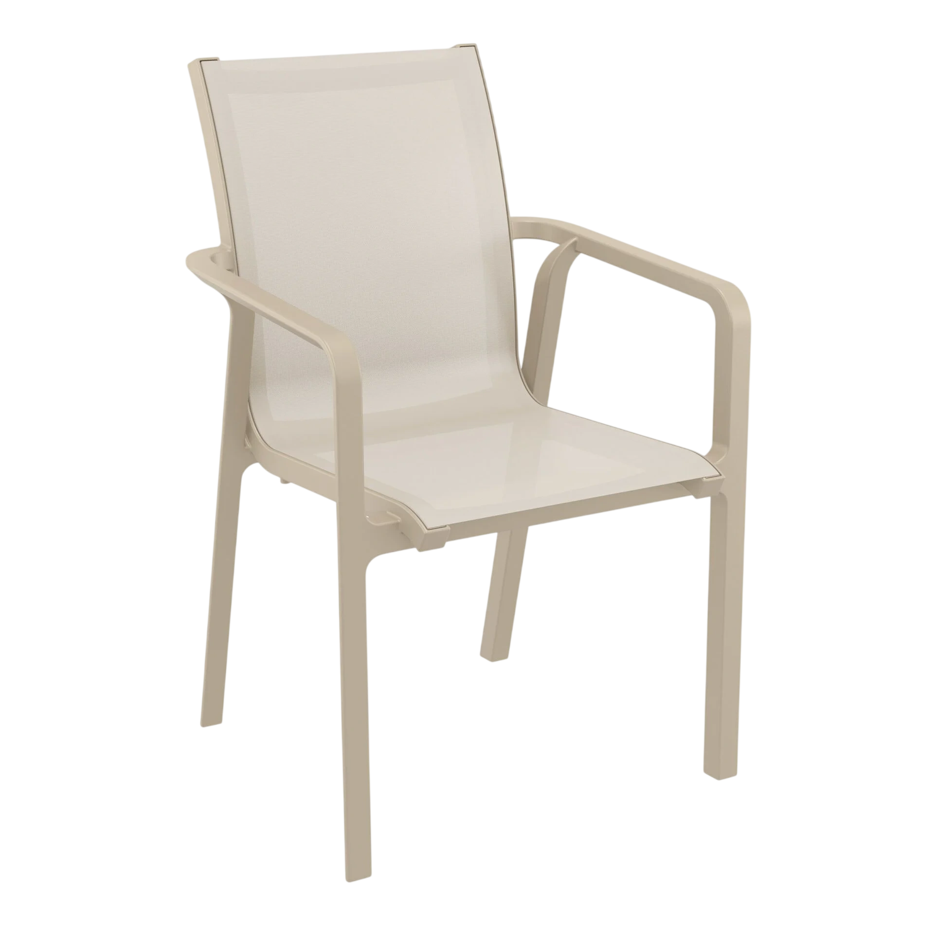 Siesta Pacific Arm Chair - Taupe/Taupe commercial kitchen equipment